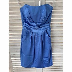 David's Bridal | Strapless Satin Bridesmaid Dress